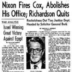 Saturday Night Massacre Headlines