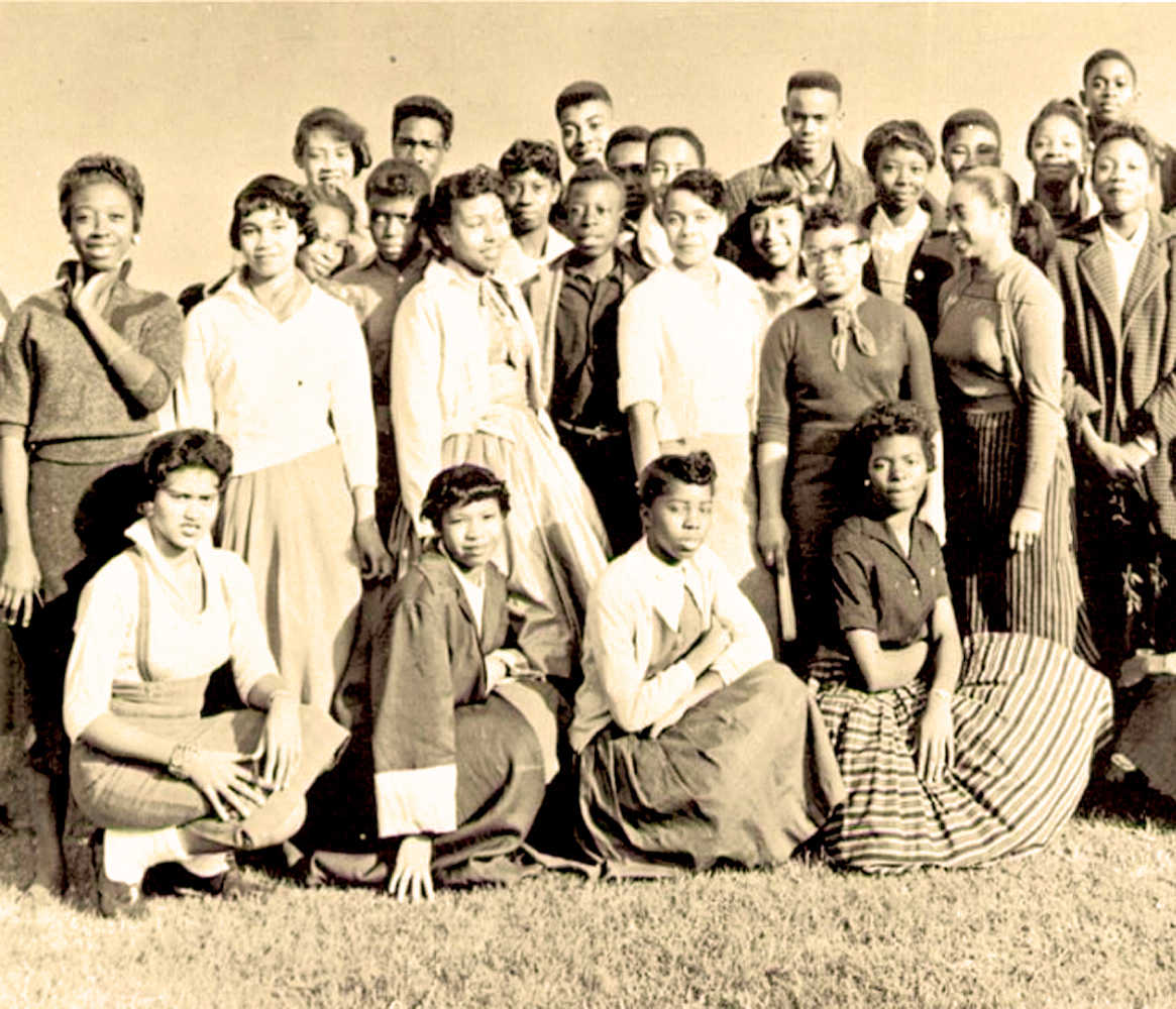 Students at Horace Mann Hi - 1958