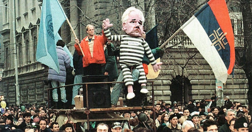 Milosevic effigy