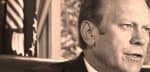 Close-up of President Lyndon B. Johnson during a historic speech, highlighting presidential history, political speeches, and U.S. leadership.