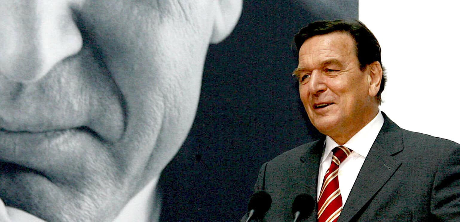 Historic black and white close-up of a speaker's face and a modern image of a smiling man in a suit, symbolizing news, history, and music archives.