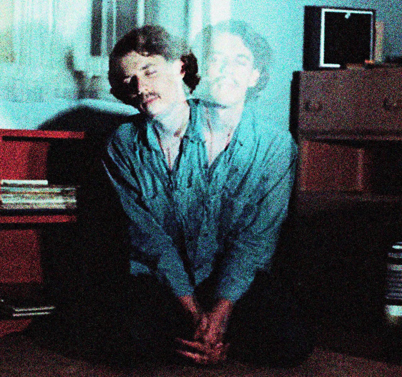 Vintage photo of a woman and a man in a music studio, representing historical music archives and radio news.