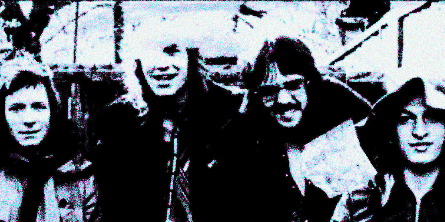 Children smiling outdoors, capturing nostalgic moments from past daily news, history, and music archives.