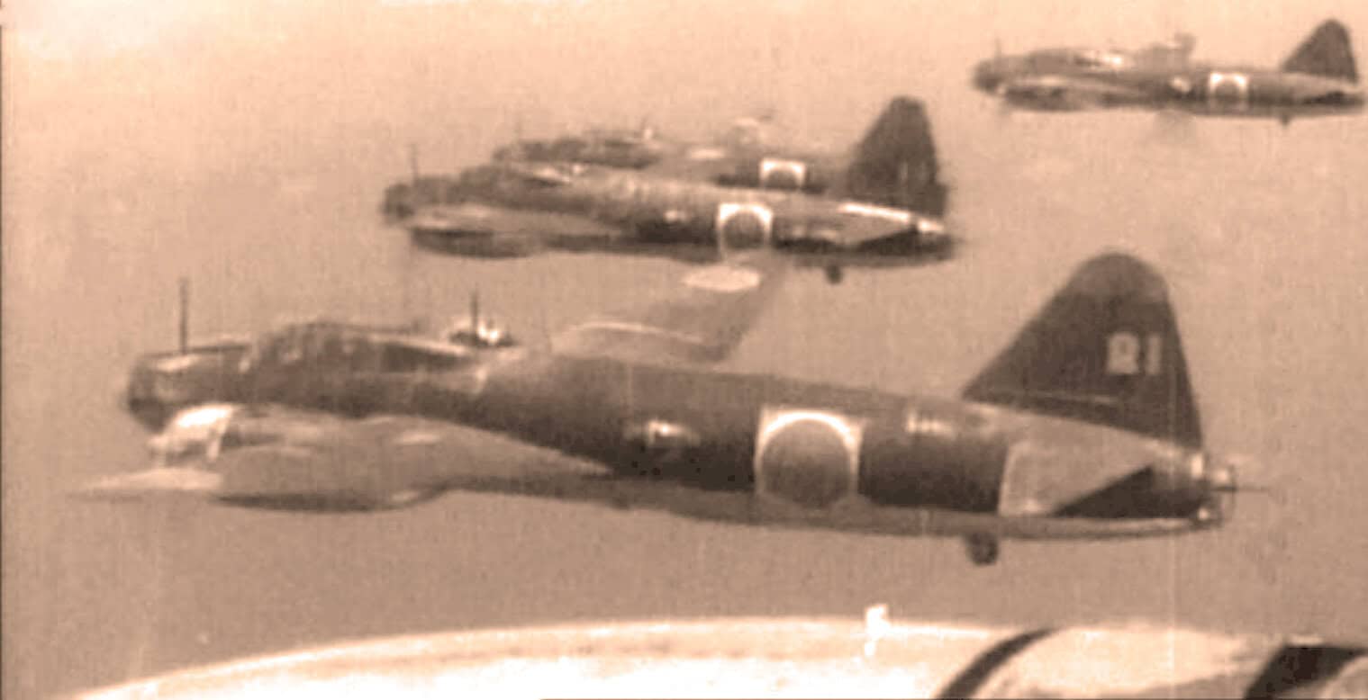 Fighter jets flying in formation during a historical air show, representing vintage military aircraft, aviation history, and classic warplanes, with a focus on nostalgic sound archives and military music collections, related to Past Daily.