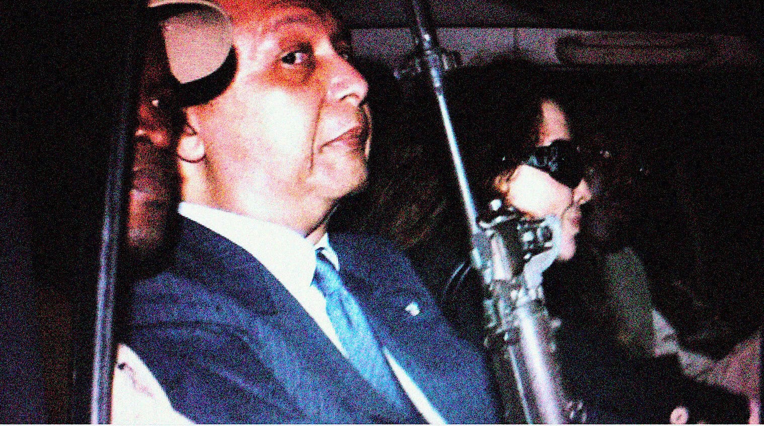 Vintage pilot and co-pilot recording aviation history, focusing on news and music archives, with radio communication equipment, from Past Daily Archives.