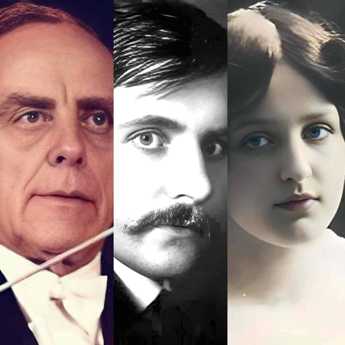 Historic news archive, vintage music recording, black and white portrait of musician, archival audio, classic radio broadcast, news history collection, vintage music and news audio, past daily sound archive, historical news and music images, nostalgia media collection.