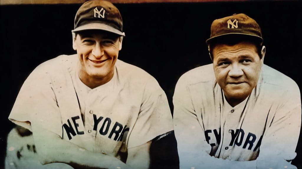 Lou Gehrig (L) - Babe Ruth (R) - Ode to the powerhouse.